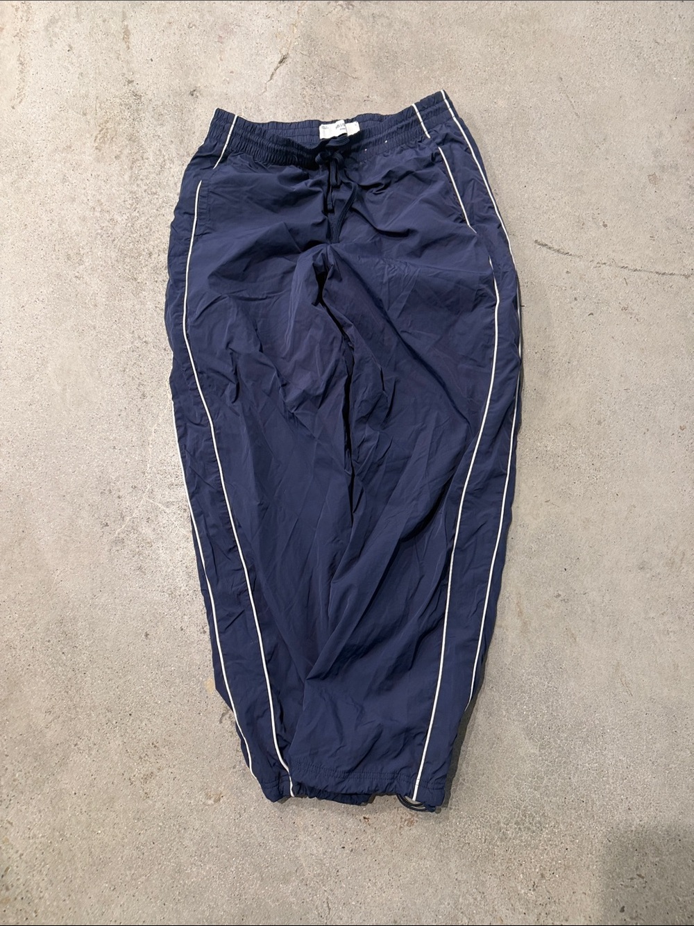 Hollister Navy Joggers with White Piping